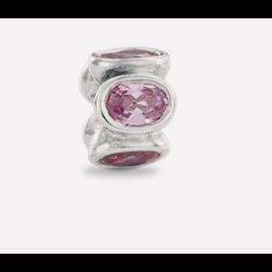 Pandora retired beautiful pink stone charm